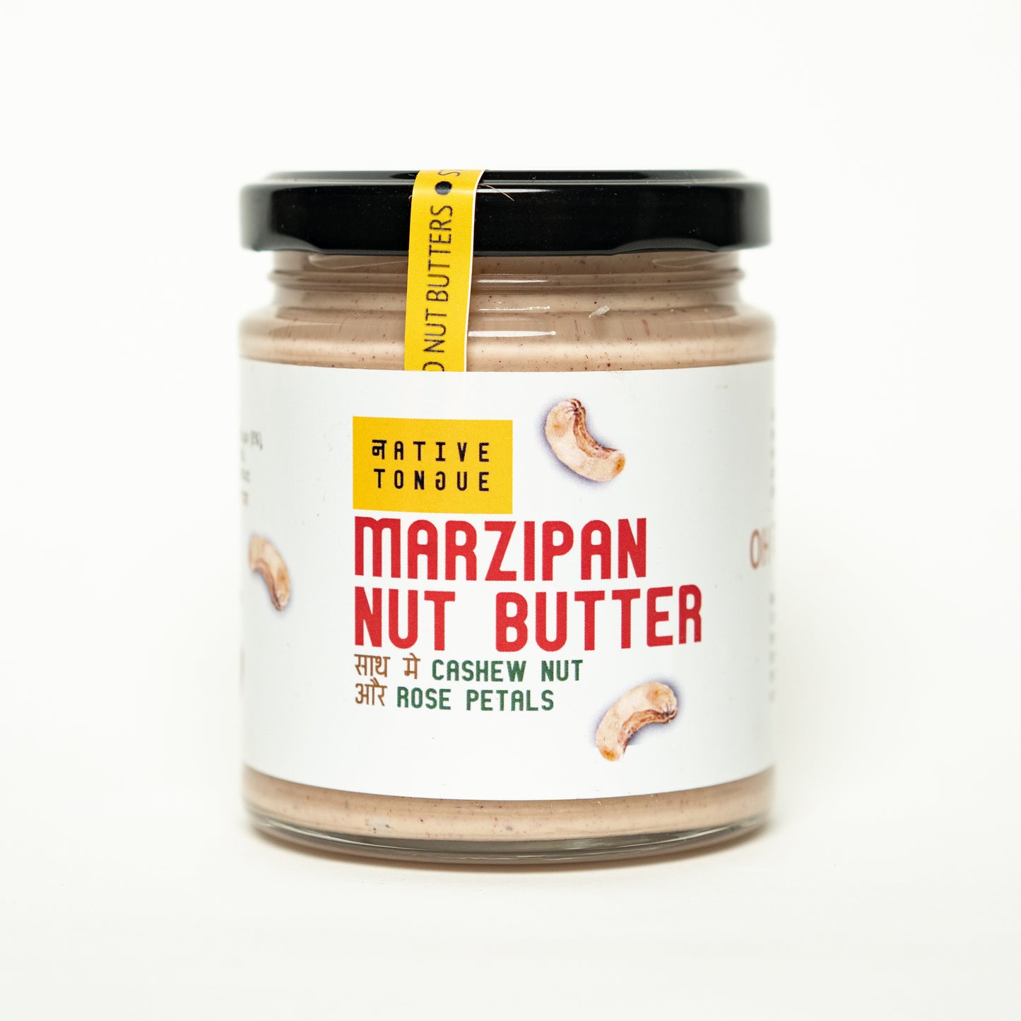 Marzipan Butter with Cashew Nut and Rose Petals