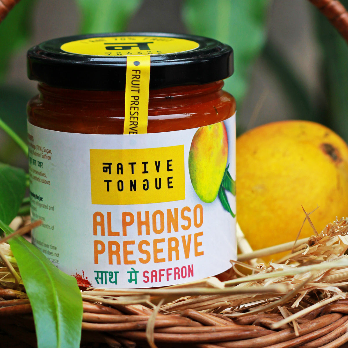 Alphonso Mango Preserve With Kashmiri Saffron  | 70% Fruit | Low Sugar